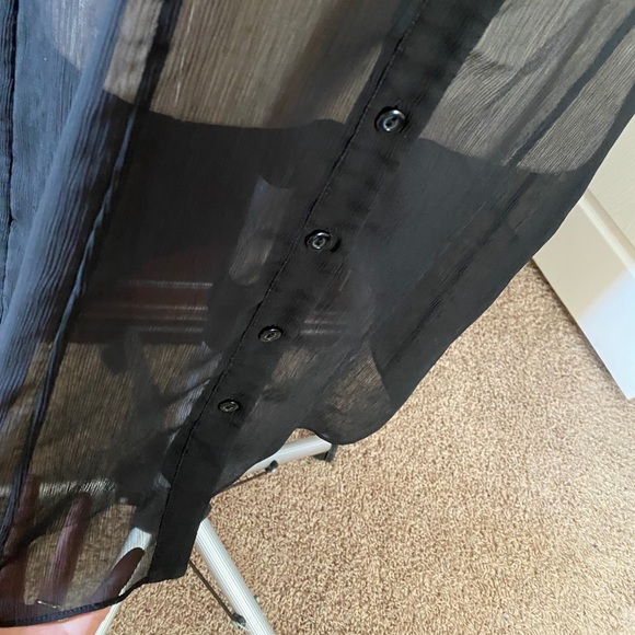 Transparent Sexy Night Gown Dress Black 6 intimate - Picture 7 of 16